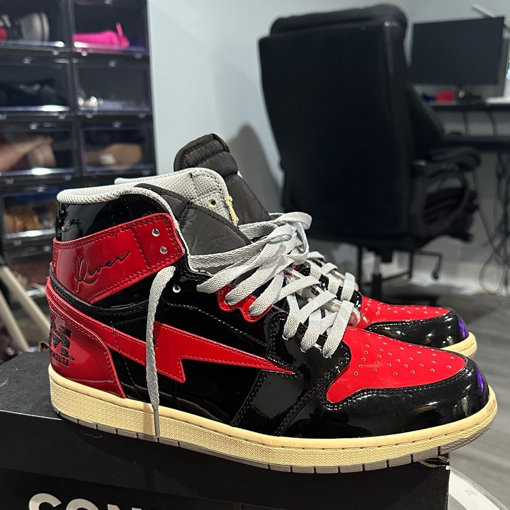 Kool Kiy X Morehouse Red and Black High-Top Sneakers